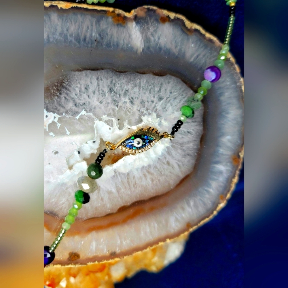 Men's Third Eye, Handmade, Authentic Gemstone Bracelet